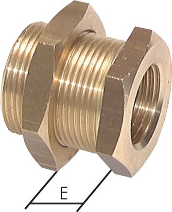 Exemplary representation: Bulkhead fitting, brass